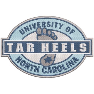 University of North Carolina Tar heels logo embroidery design - Embroidery Design