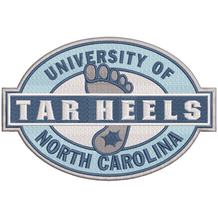 University of North Carolina Tar heels logo embroidery design - Embroidery Design