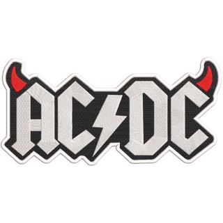ACDC with horns logo embroidery design - Embroidery Design