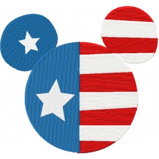 Patriotic Mickey Mouse embroidery design - Embroidery Design
