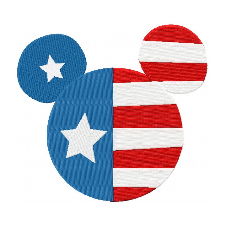Patriotic Mickey Mouse embroidery design - Embroidery Design