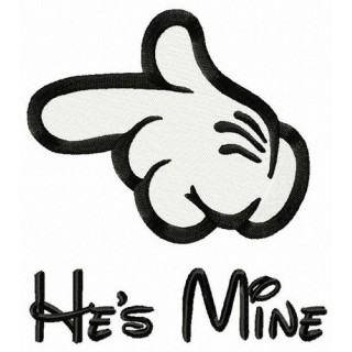 He's mine Mickey mouse mickey hand embroidery design - Embroidery Design