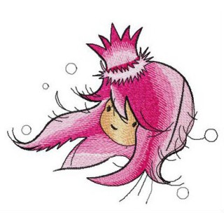 Dreamy princess embroidery design - Embroidery Design