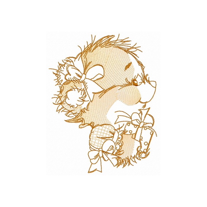 Thanks for present, my friend embroidery design - Embroidery Design