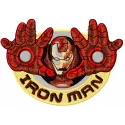 Iron Man embroidery design showcasing a vibrant superhero motif for stitching on apparel and accessories.