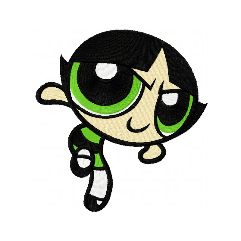 Bellis embroidery design featuring a whimsical character from the Powerpuff Girls collection.