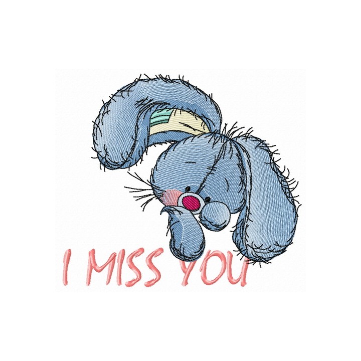 I miss you 6 embroidery design - Embroidery Design