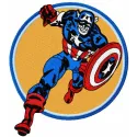Captain America attack embroidery design featuring dynamic action motifs for creative stitching projects.