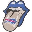 Embroidery design preview of a Buffalo Bills lip logo, showcasing detailed stitching and vibrant colors.