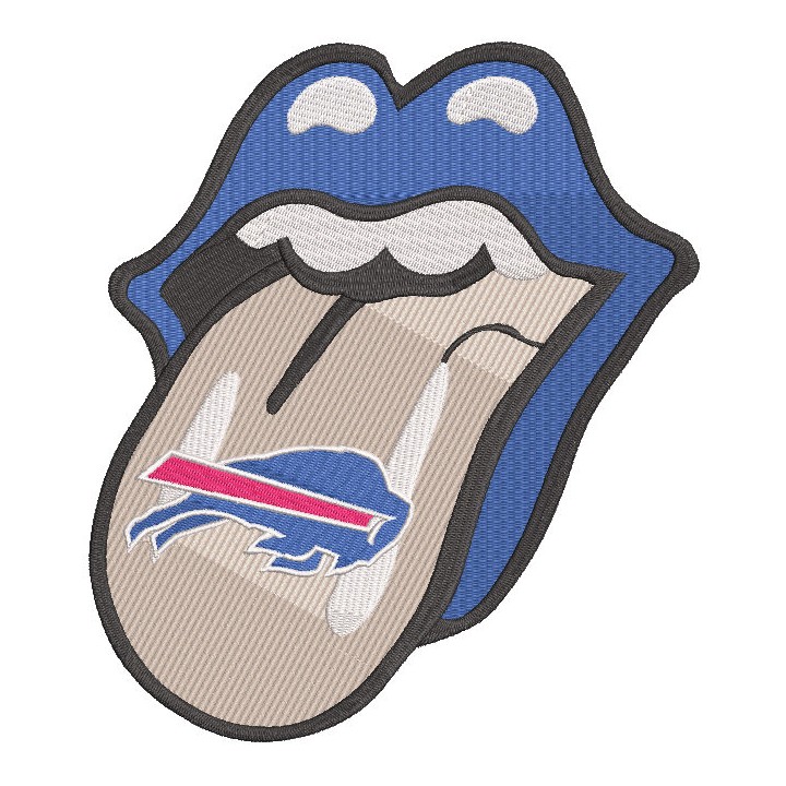 Buffalo Bills lip embroidery design - Embroidery Design