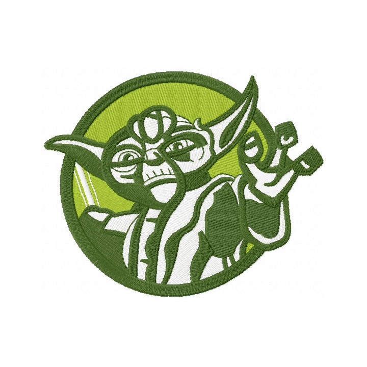 Yoda badge embroidery design - Embroidery Design
