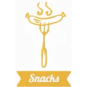 Snacks symbol embroidery design preview featuring fun food motifs, perfect for kitchen-themed projects.