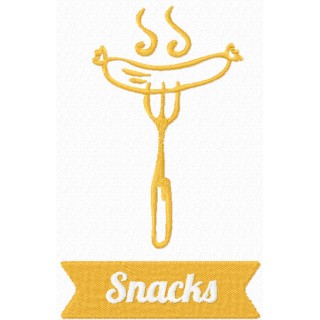 Snacks symbol embroidery design - Embroidery Design