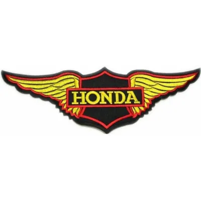 Honda wings logo embroidery design preview showcasing intricate details for stitching on apparel and accessories.