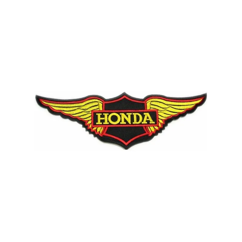 Honda wings logo embroidery design preview showcasing intricate details for stitching on apparel and accessories.