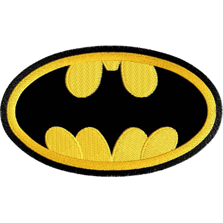 Batman logo applique embroidery design - Embroidery Design