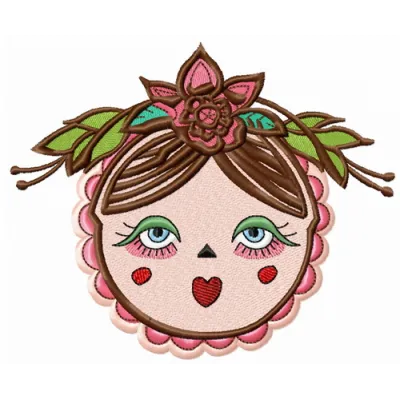 Black matryoshka 3 embroidery design featuring a charming nesting doll, perfect for stitching on various fabric items.