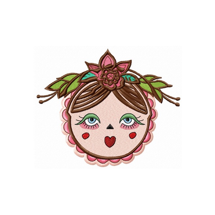Black matryoshka 3 embroidery design - Embroidery Design