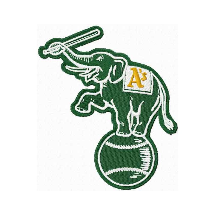 Oakland Athletics alternative logo embroidery design - Embroidery Design
