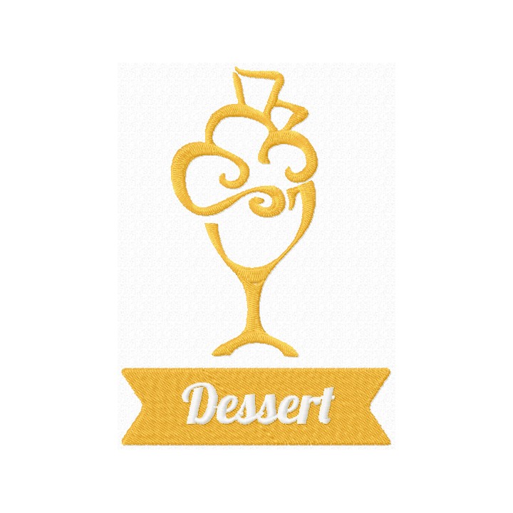 Dessert label embroidery design - Embroidery Design