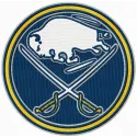 Buffalo Sabres round logo embroidery design showcasing detailed stitching patterns for hockey enthusiasts.
