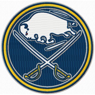Buffalo Sabres round logo embroidery design - Embroidery Design