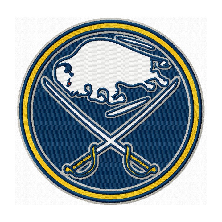 Buffalo Sabres round logo embroidery design - Embroidery Design