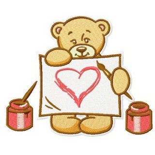 Teddy's painting 3 embroidery design - Embroidery Design
