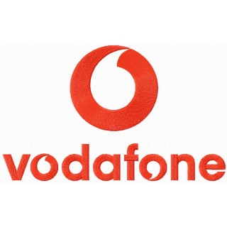 Vodafone logo embroidery design - Embroidery Design