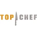 Embroidery design preview of the Top Chef logo featuring bold lettering and vibrant colors.
