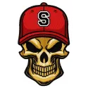 Immortal baseball player 5 embroidery design showcasing a detailed stitched motif of a baseball player in action.