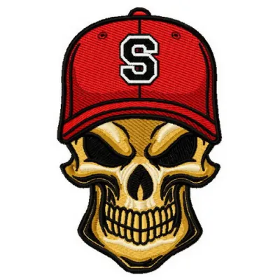 Immortal baseball player 5 embroidery design showcasing a detailed stitched motif of a baseball player in action.