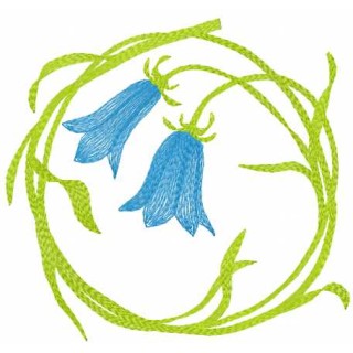 Harebell flower embroidery design - Embroidery Design