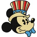 Mickey Mouse patriotic 5 embroidery design featuring a fun and festive motif for creative stitching projects.