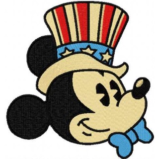 Mickey Mouse patriotic 5 embroidery design - Embroidery Design