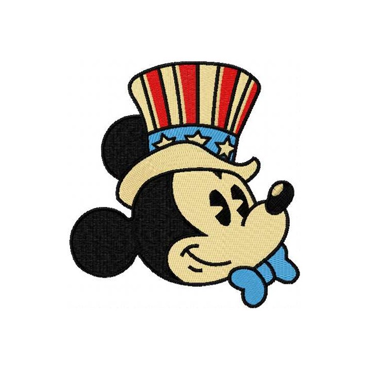 Mickey Mouse patriotic 5 embroidery design - Embroidery Design
