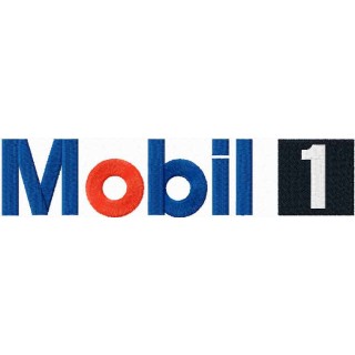 Mobil 1 logo embroidery design - Embroidery Design