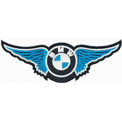 Preview of auto wings logo embroidery design, perfect for stitching on caps, t-shirts, and jackets.