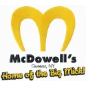 McDowells logo embroidery design preview, showcasing intricate stitching patterns for fast food and market themes.