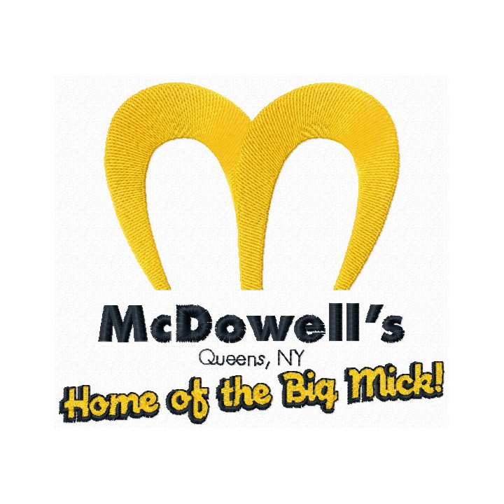 McDowells logo embroidery design - Embroidery Design