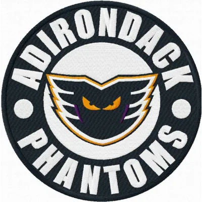 Adirondack Phantoms logo embroidery design, showcasing the team's emblem for stitching on apparel and accessories.