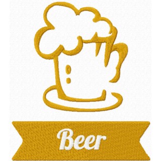 Pint embroidery design - Embroidery Design