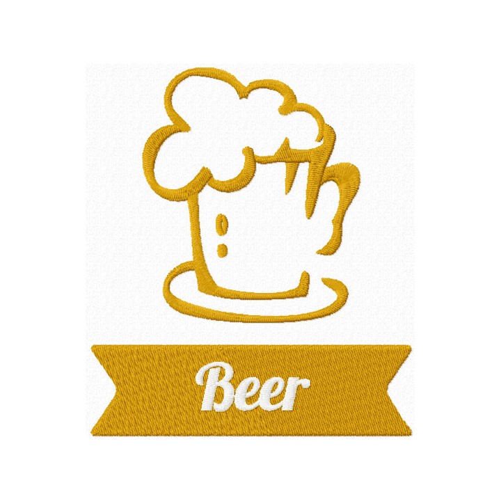Pint embroidery design - Embroidery Design