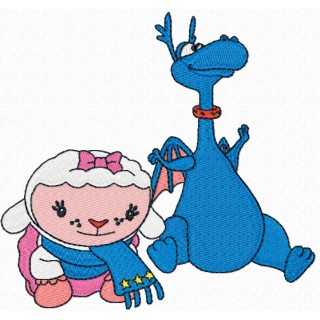 Lambie and Stuffy embroidery design - Embroidery Design