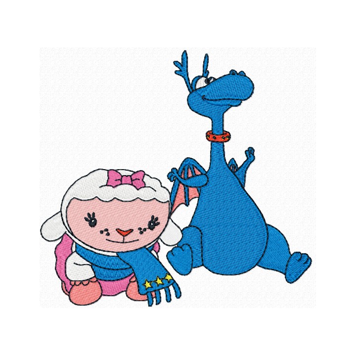 Lambie and Stuffy embroidery design - Embroidery Design