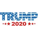Trump 2020 embroidery design featuring bold lettering, ideal for stitching on apparel like t-shirts and caps.