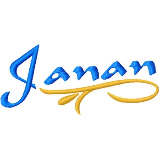 Janan logo embroidery design - Embroidery Design