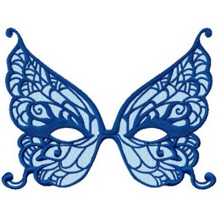 Butterfly mask embroidery design - Embroidery Design