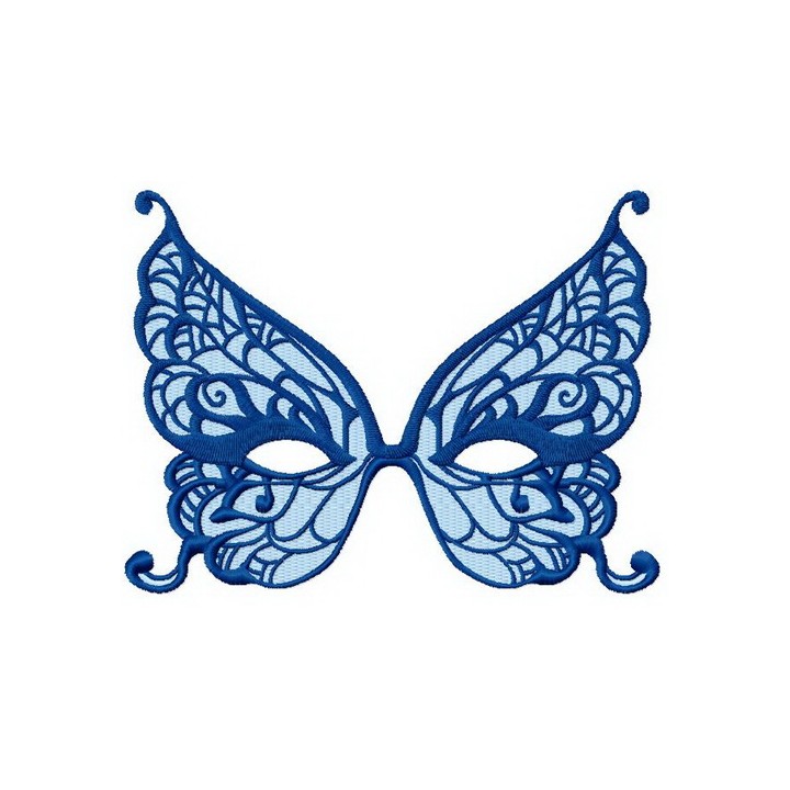 Butterfly mask embroidery design - Embroidery Design
