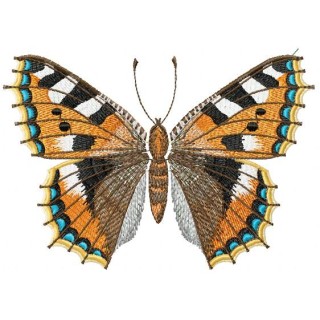 Aglais urticae butterfly embroidery design - Embroidery Design